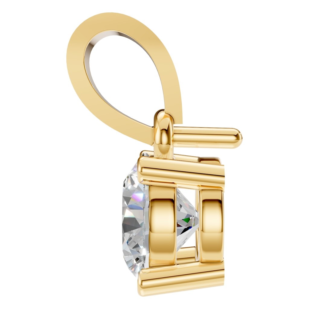 PE-1923 Yellow Gold Pendant SET - Side View