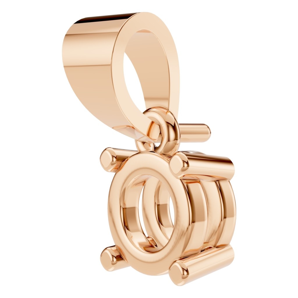 PE-1923 Rose Gold Pendant UNSET - ANGLE