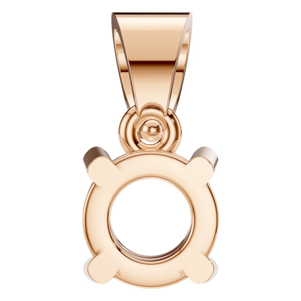 PE-1923 Rose Gold Pendant UNSET - BACK