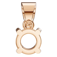 PE-1923 Rose Gold Pendant UNSET - BACK
