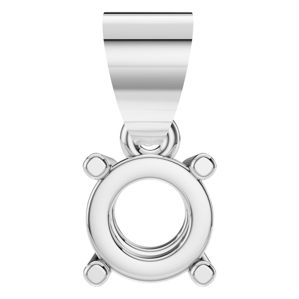 PE-1923 White Gold Pendant UNSET - Main View