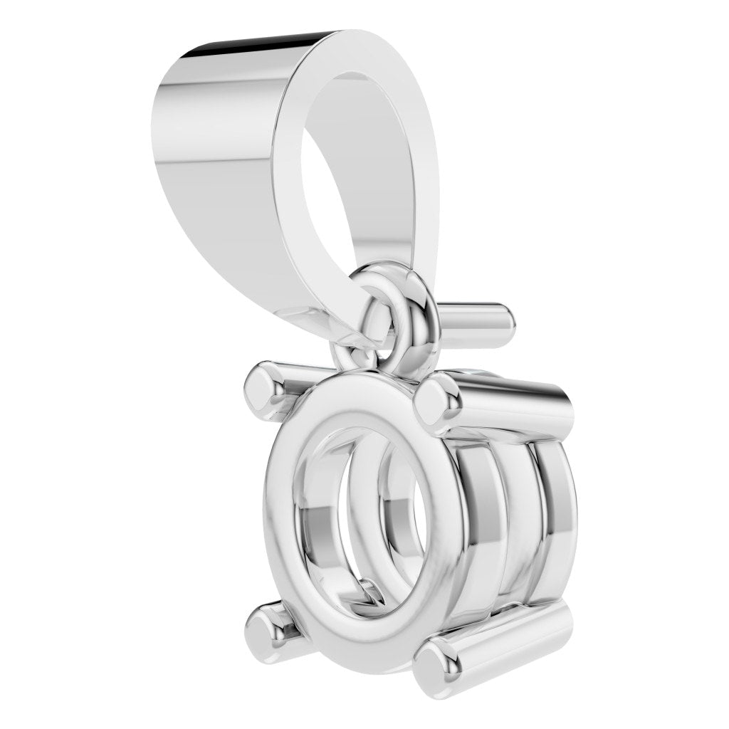 PE-1923 White Gold Pendant UNSET - ANGLE