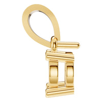 PE-1923 Yellow Gold Pendant UNSET - Side View