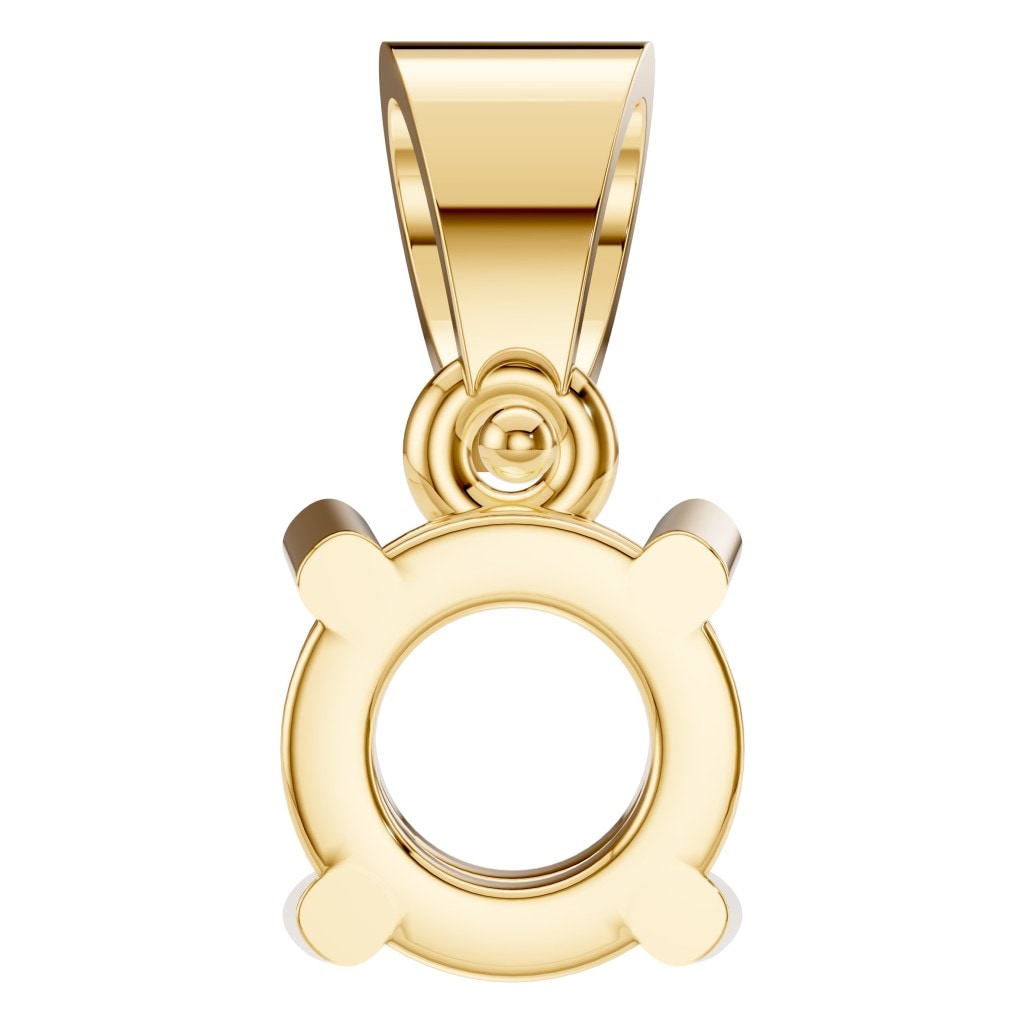 PE-1923 Yellow Gold Pendant UNSET - BACK