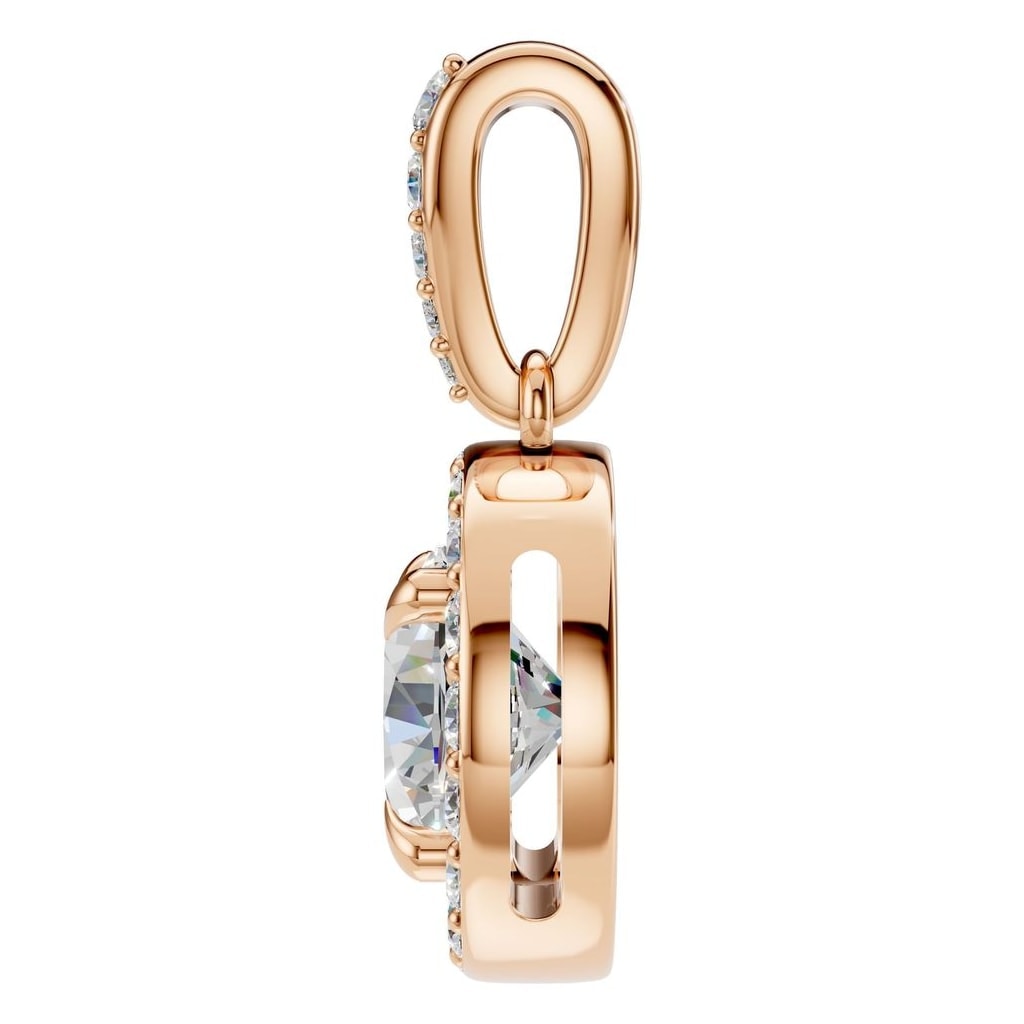 PE-2296 Rose Gold Pendant SET - Side View
