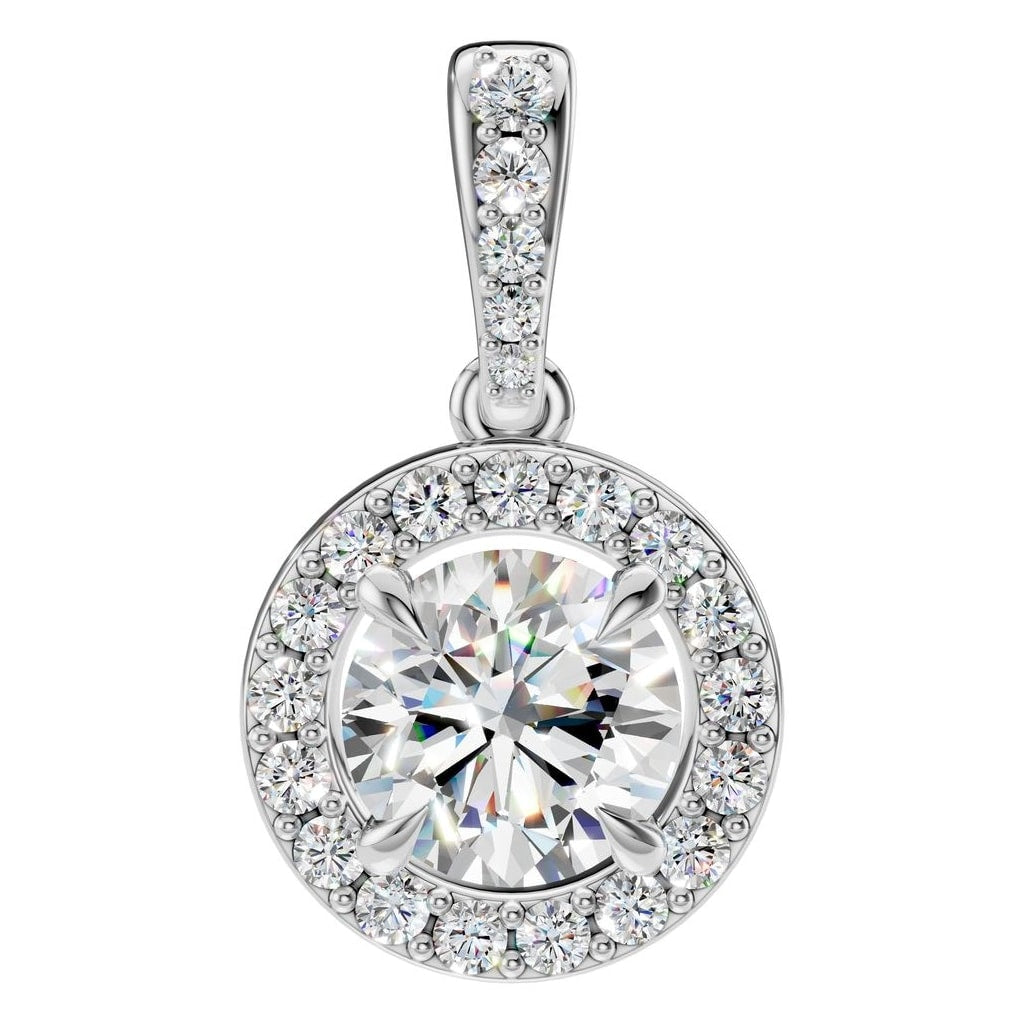 PE-2296 White Gold Pendant SET - Main View