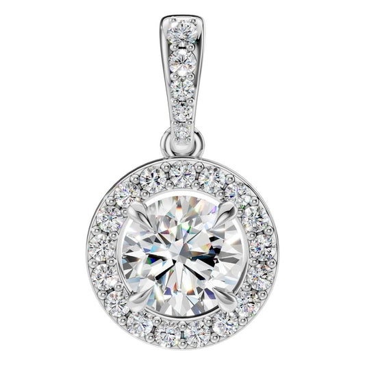PE-2296 White Gold Pendant SET - Main View