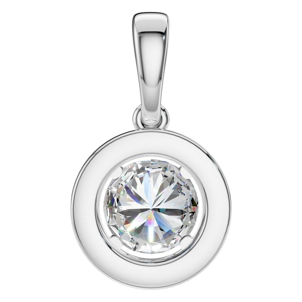 PE-2296 White Gold Pendant SET - BACK
