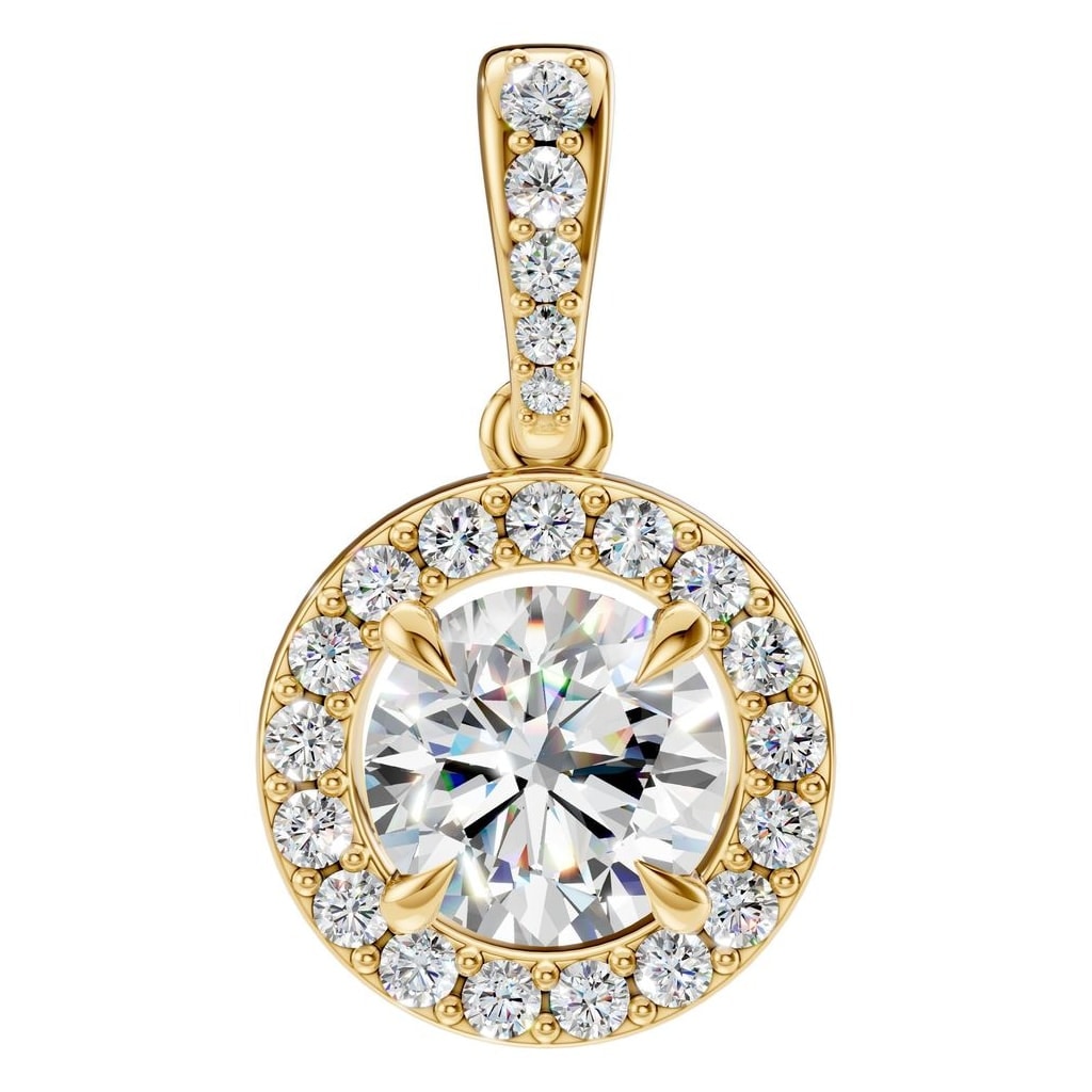 PE-2296 Yellow Gold Pendant SET - Main View