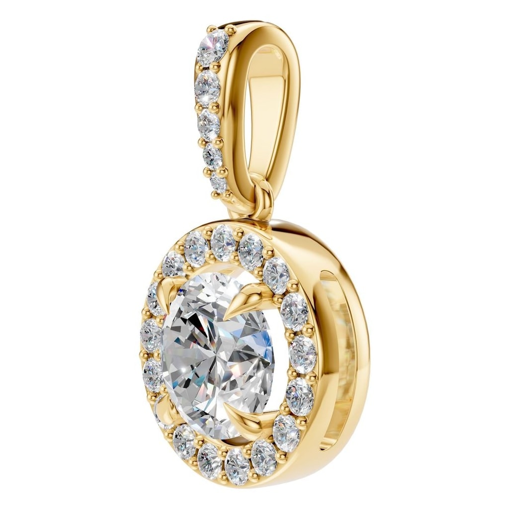 PE-2296 Yellow Gold Pendant SET - ANGLE