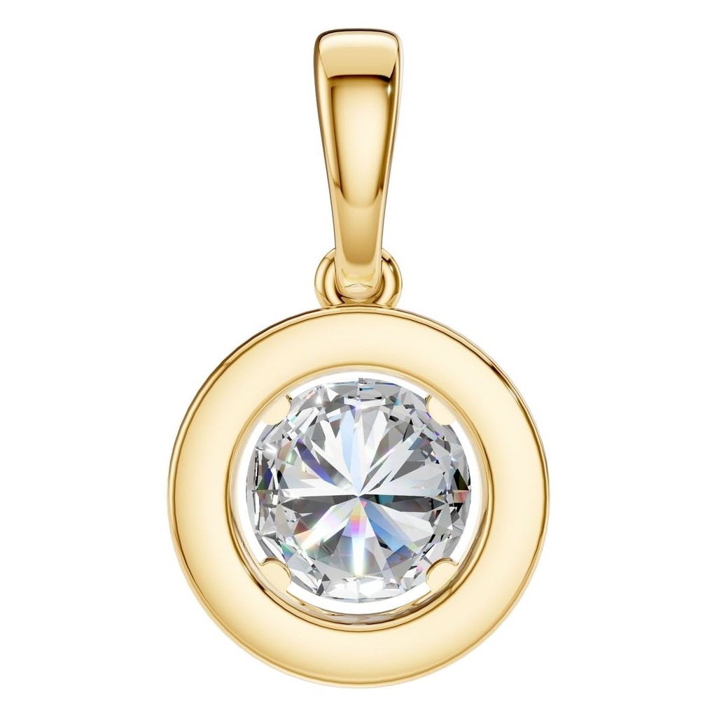 PE-2296 Yellow Gold Pendant SET - BACK