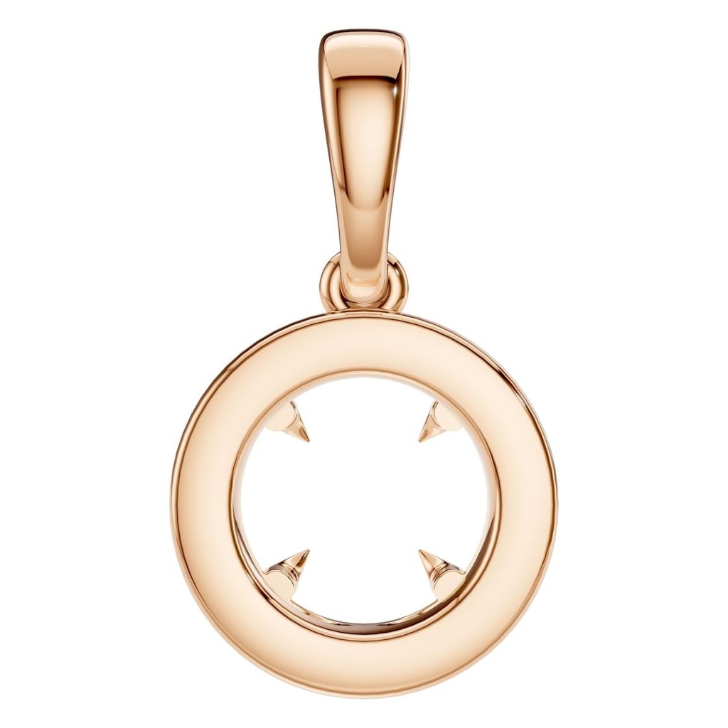 PE-2296 Rose Gold Pendant UNSET - BACK