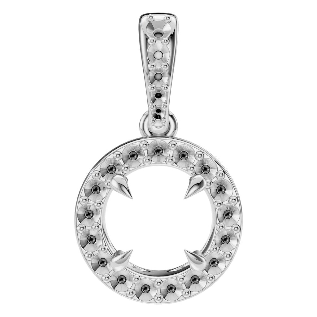 PE-2296 White Gold Pendant UNSET - Main View
