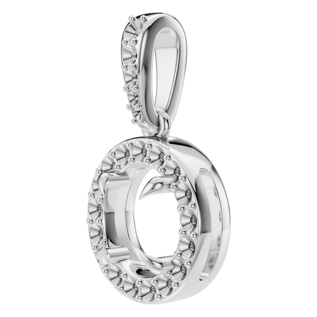 PE-2296 White Gold Pendant UNSET - ANGLE