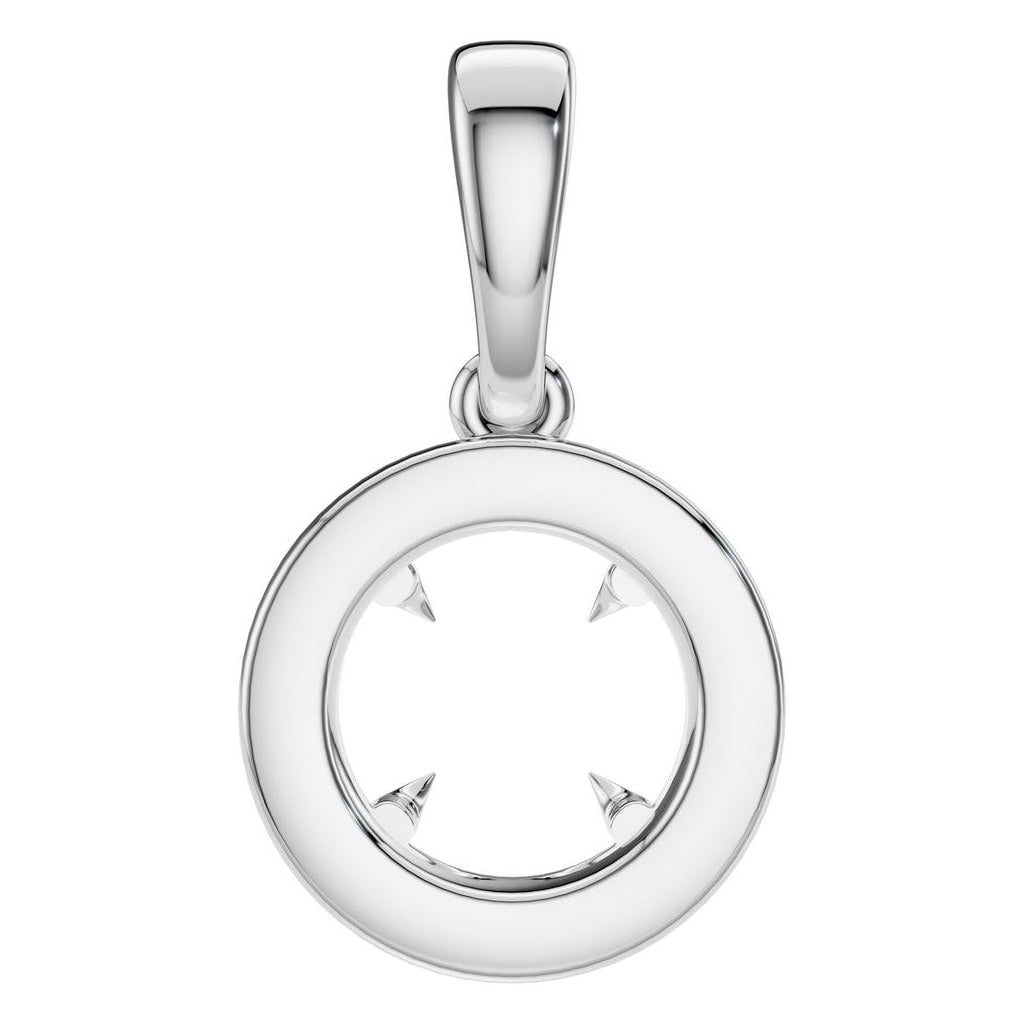 PE-2296 White Gold Pendant UNSET - BACK