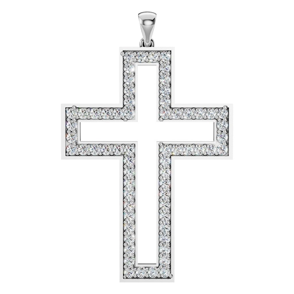 PE-2543 White Gold Pendant SET - Main View