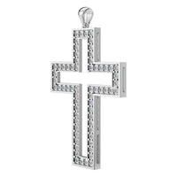 PE-2543 White Gold Pendant SET - ANGLE