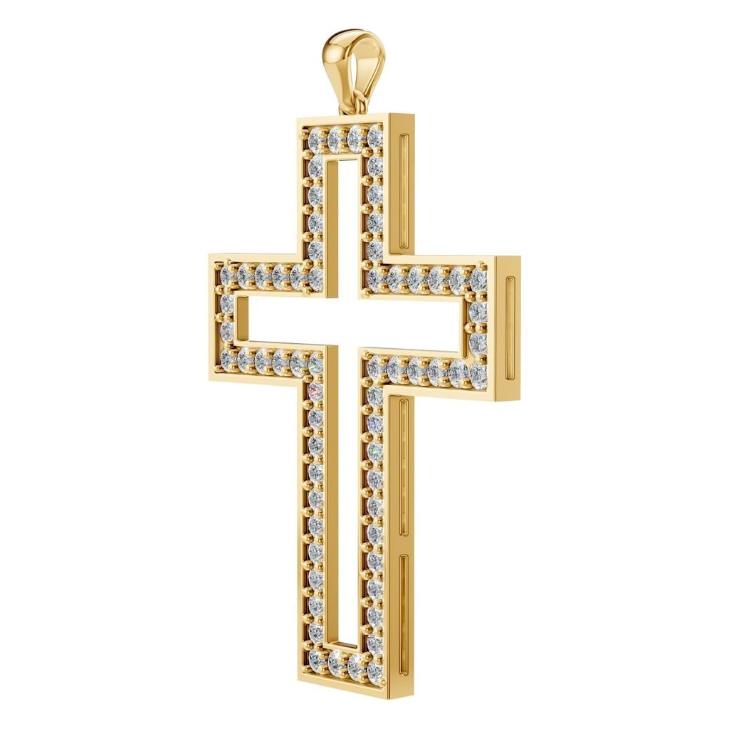 PE-2543 Yellow Gold Pendant SET - ANGLE