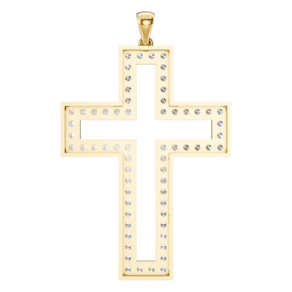 PE-2543 Yellow Gold Pendant SET - BACK