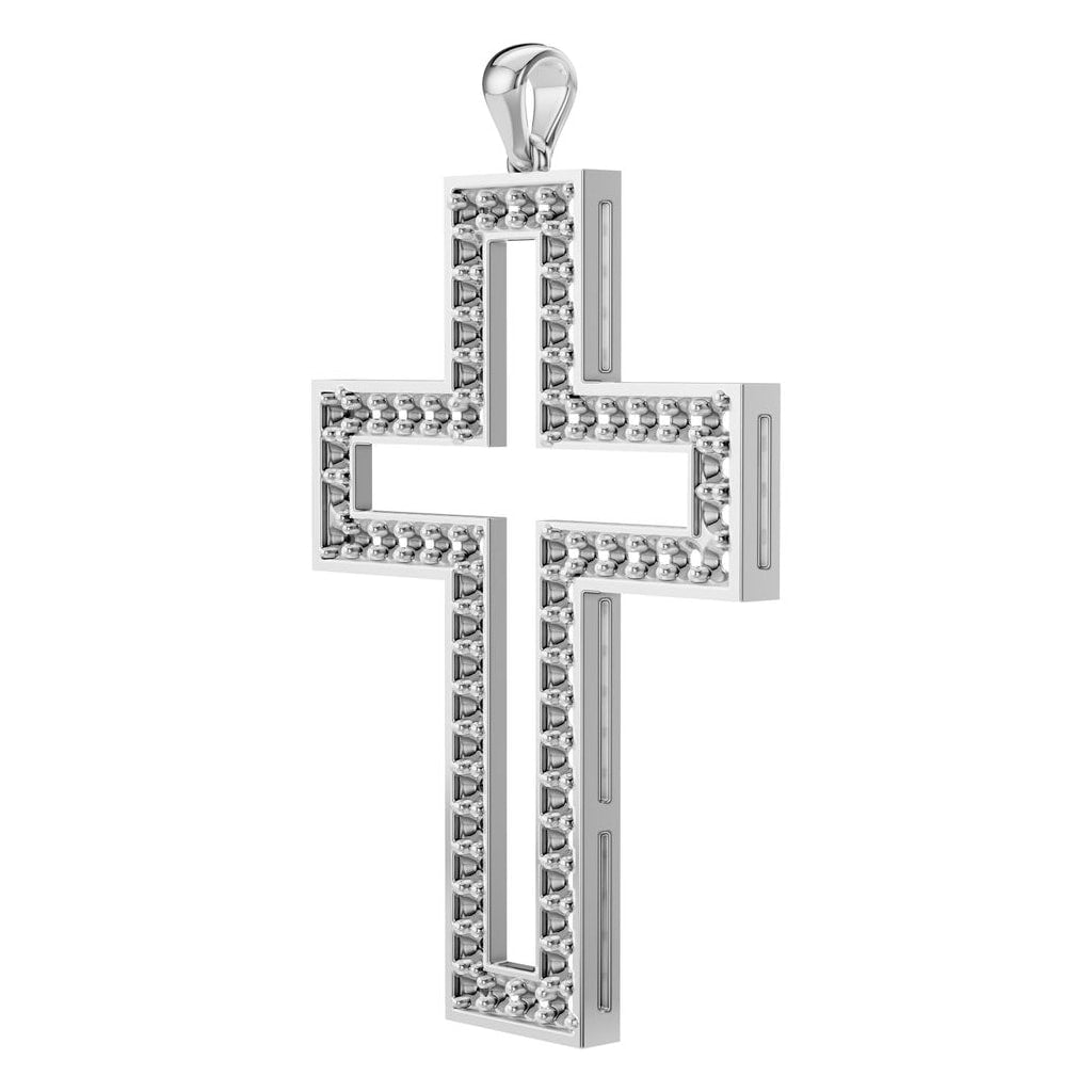 PE-2543 White Gold Pendant UNSET - ANGLE