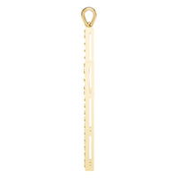 PE-2543 Yellow Gold Pendant UNSET - Side View