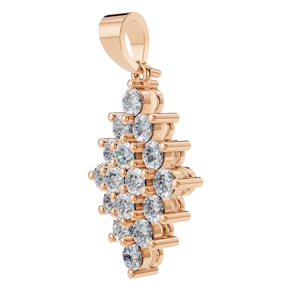 PE-2625 Rose Gold Pendant SET - ANGLE