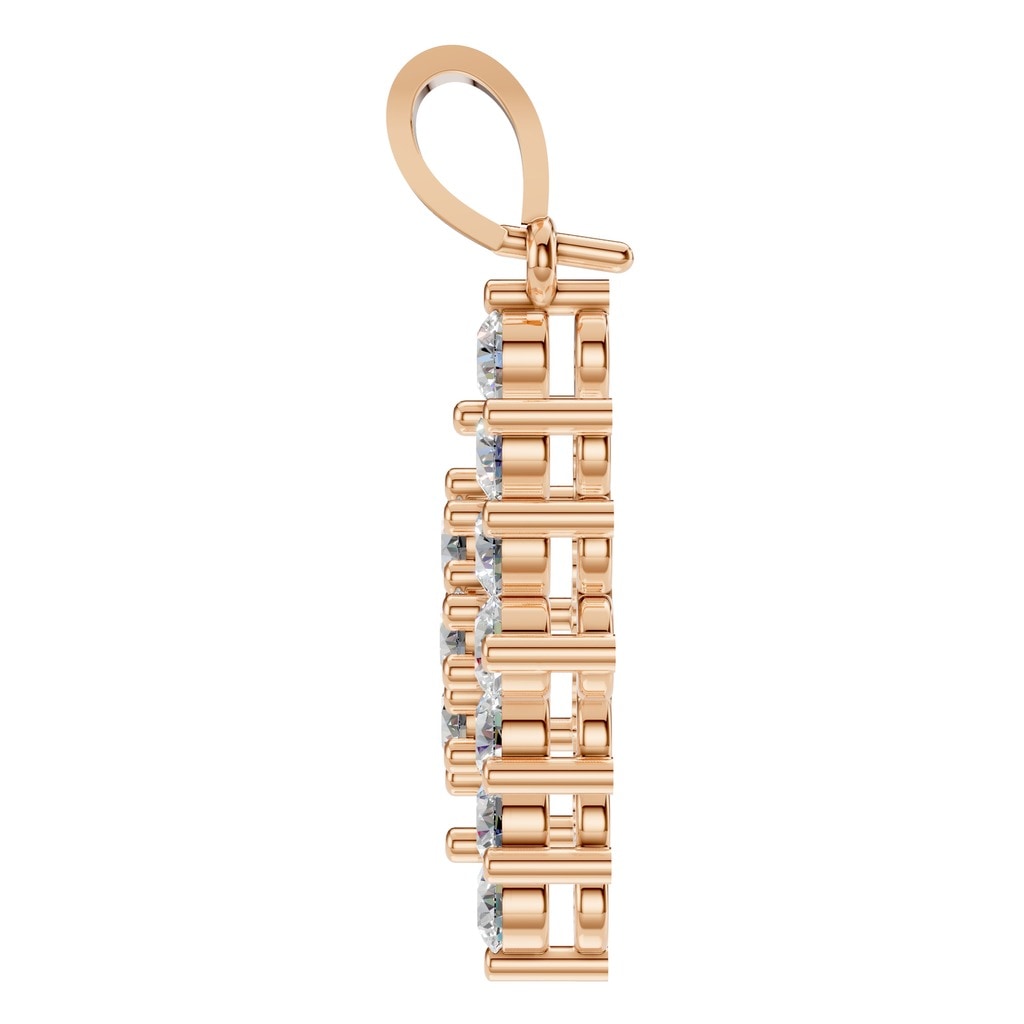 PE-2625 Rose Gold Pendant SET - Side View
