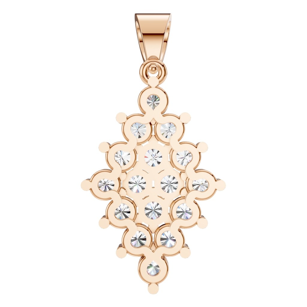 PE-2625 Rose Gold Pendant SET - BACK
