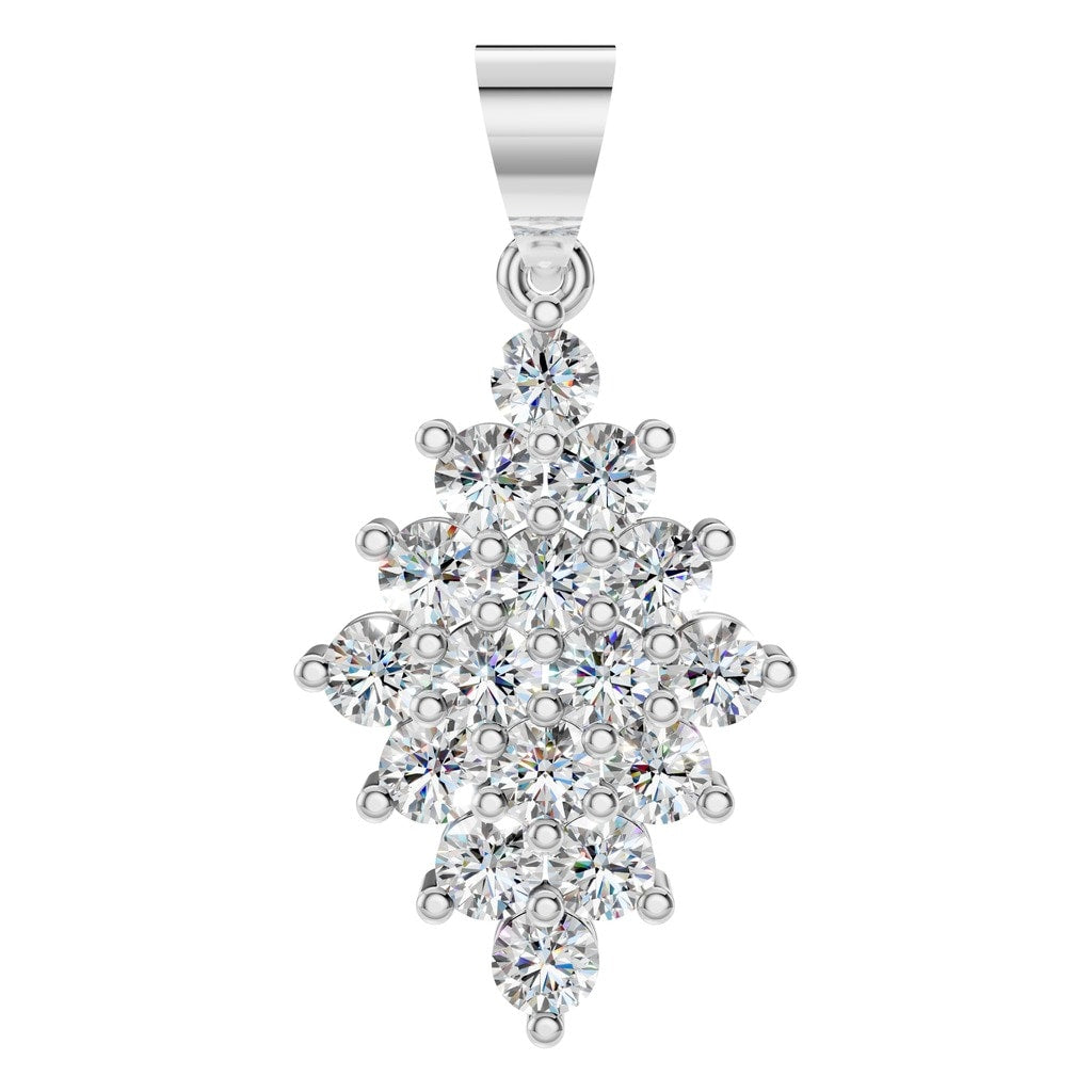 PE-2625 White Gold Pendant SET - Main View