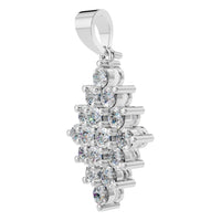 PE-2625 White Gold Pendant SET - ANGLE