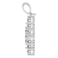PE-2625 White Gold Pendant SET - Side View