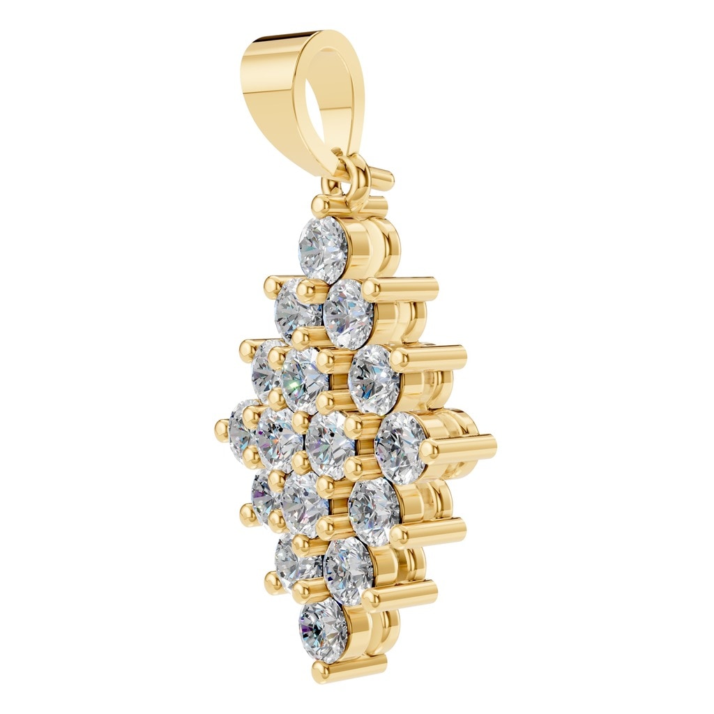 PE-2625 Yellow Gold Pendant SET - ANGLE