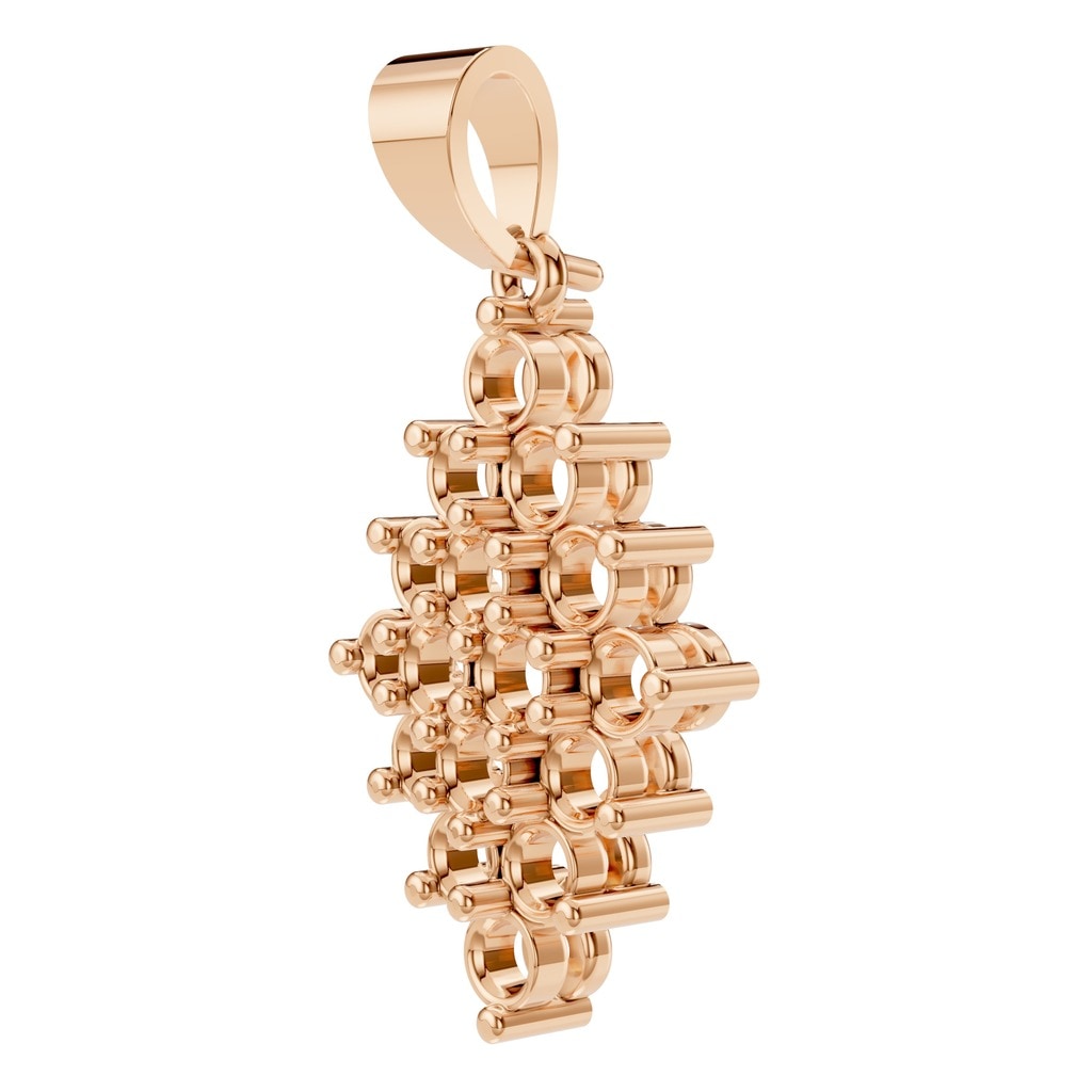 PE-2625 Rose Gold Pendant UNSET - ANGLE