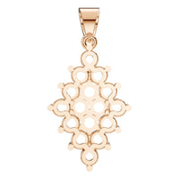 PE-2625 Rose Gold Pendant UNSET - BACK