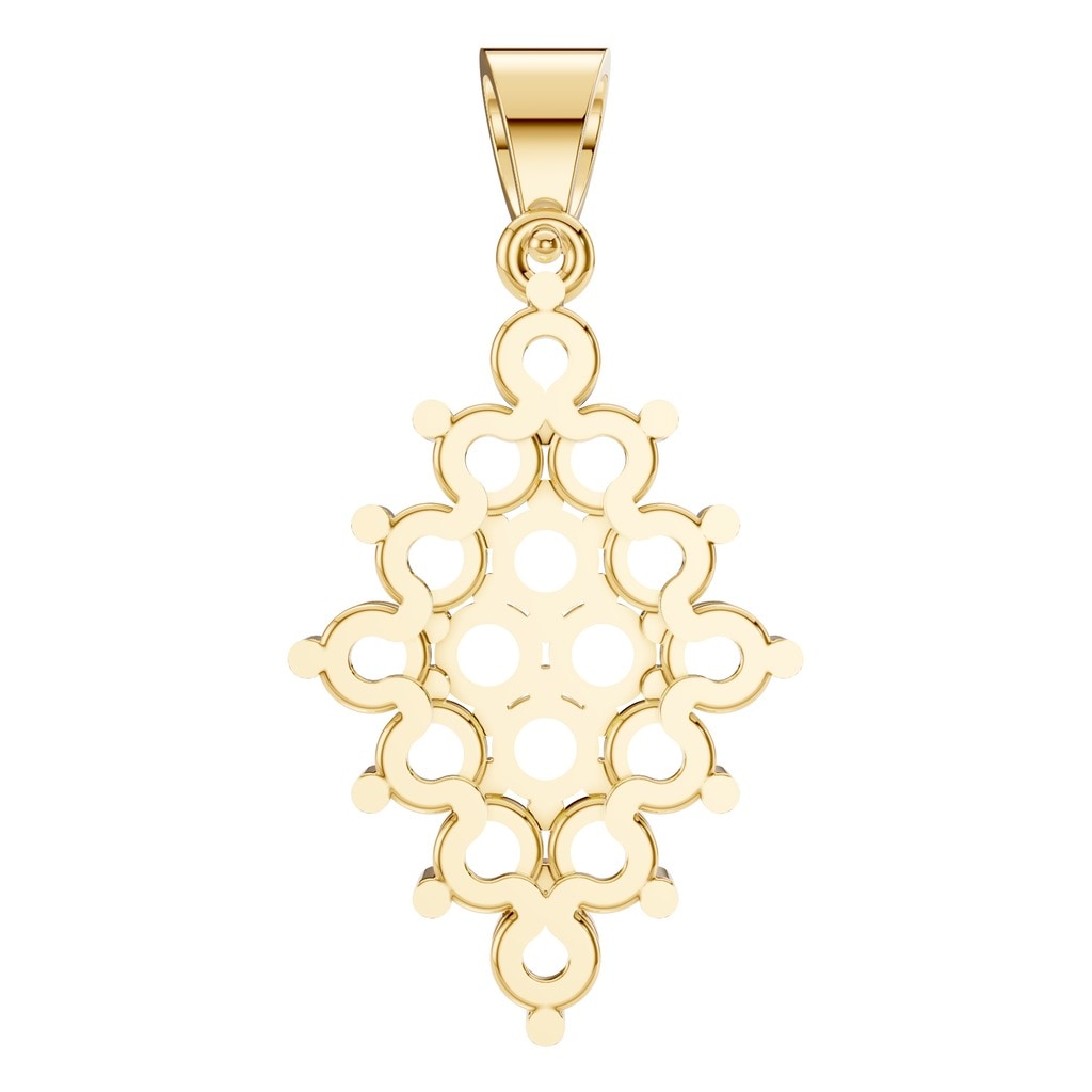 PE-2625 Yellow Gold Pendant UNSET - BACK