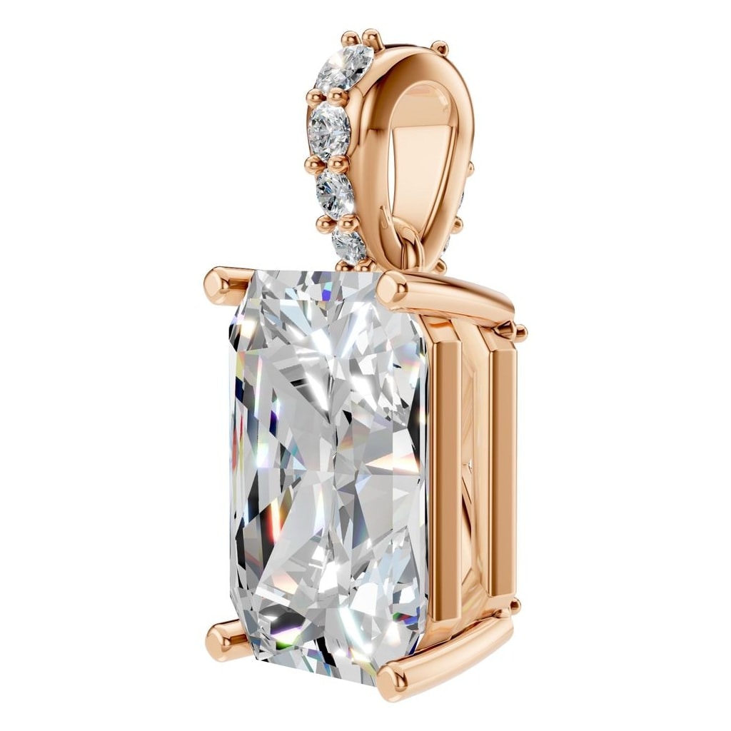 PE-2878 Rose Gold Pendant SET - ANGLE