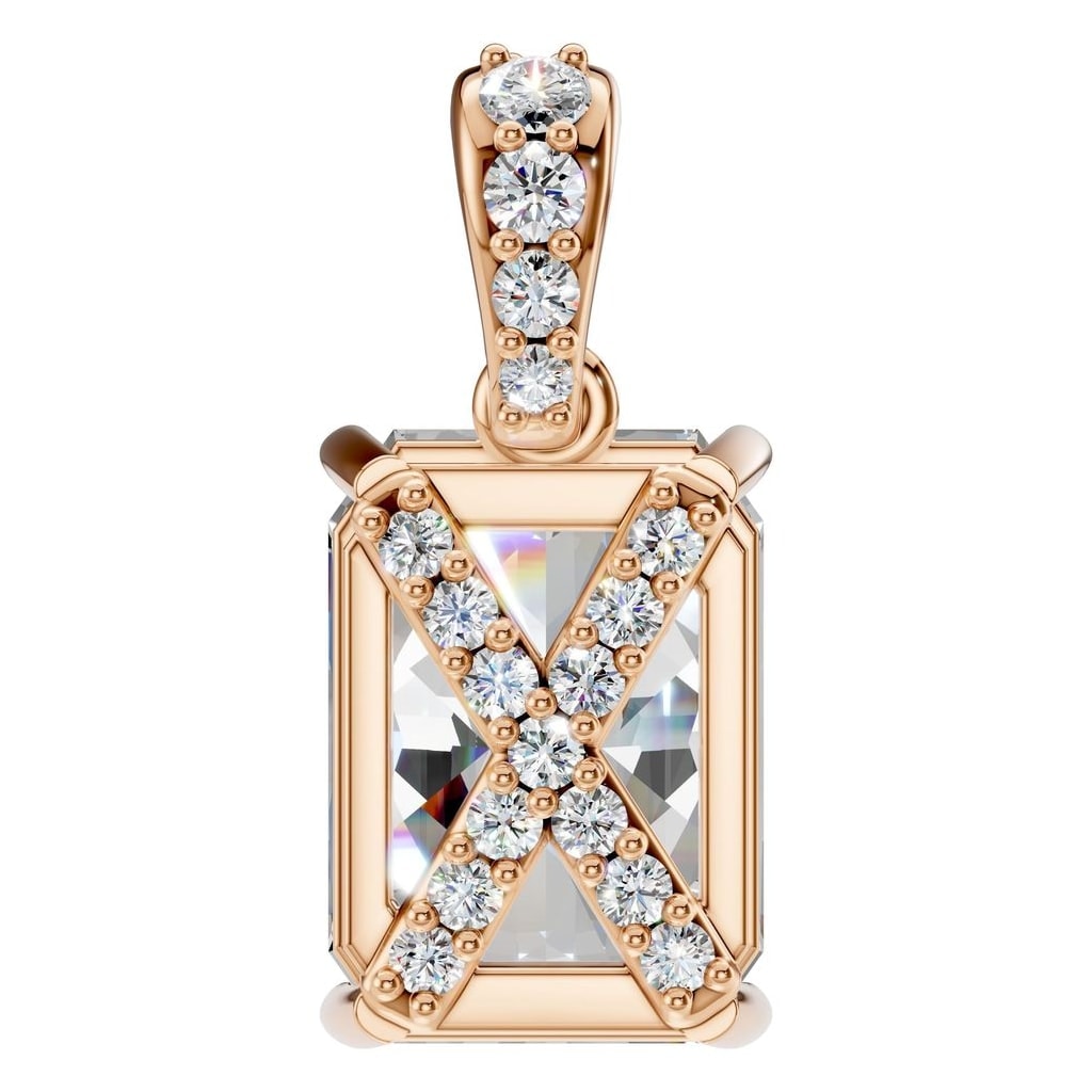 PE-2878 Rose Gold Pendant SET - BACK