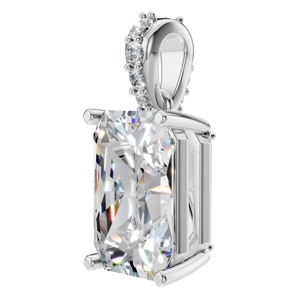 PE-2878 White Gold Pendant SET - ANGLE