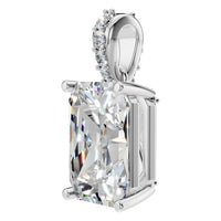 PE-2878 White Gold Pendant SET - ANGLE