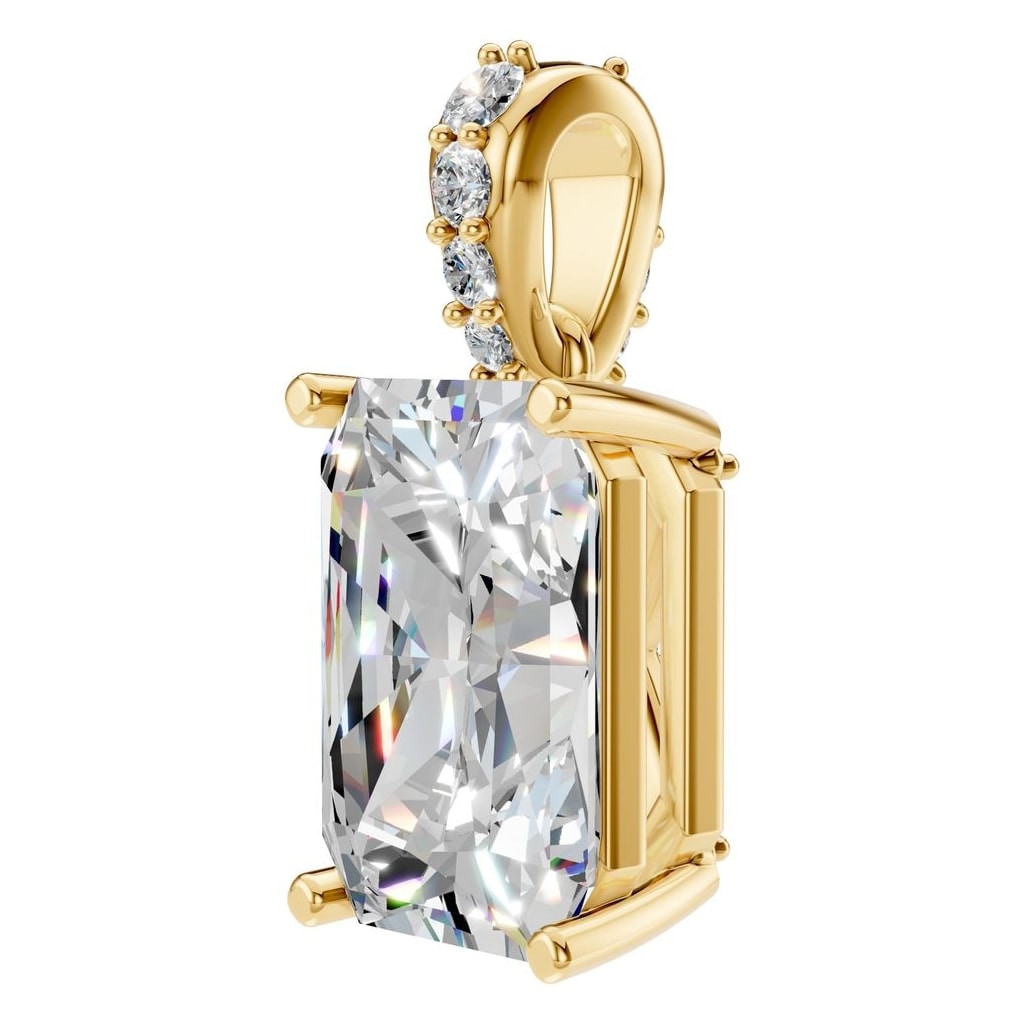 PE-2878 Yellow Gold Pendant SET - ANGLE