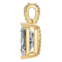 PE-2878 Yellow Gold Pendant SET - Side View