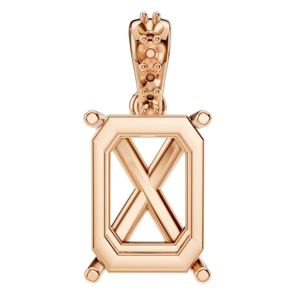 PE-2878 Rose Gold Pendant UNSET - Main View