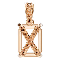 PE-2878 Rose Gold Pendant UNSET - BACK