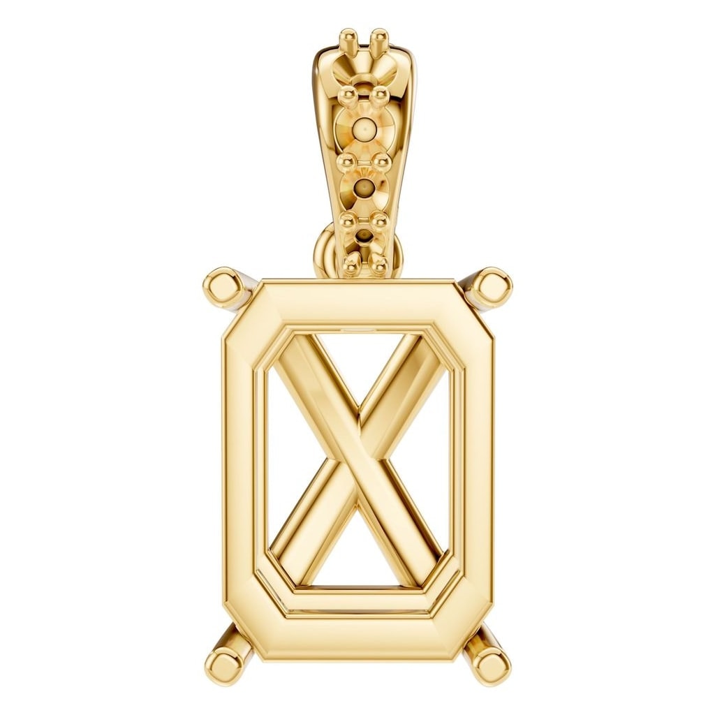 PE-2878 Yellow Gold Pendant UNSET - Main View