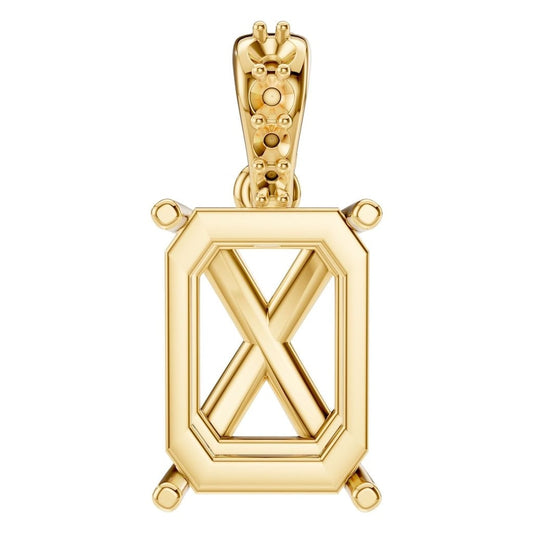 PE-2878 Yellow Gold Pendant UNSET - Main View