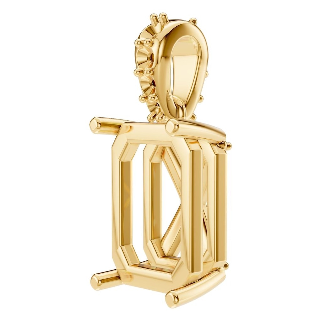 PE-2878 Yellow Gold Pendant UNSET - ANGLE