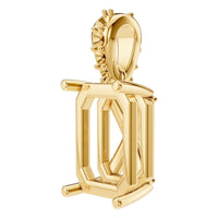 PE-2878 Yellow Gold Pendant UNSET - ANGLE