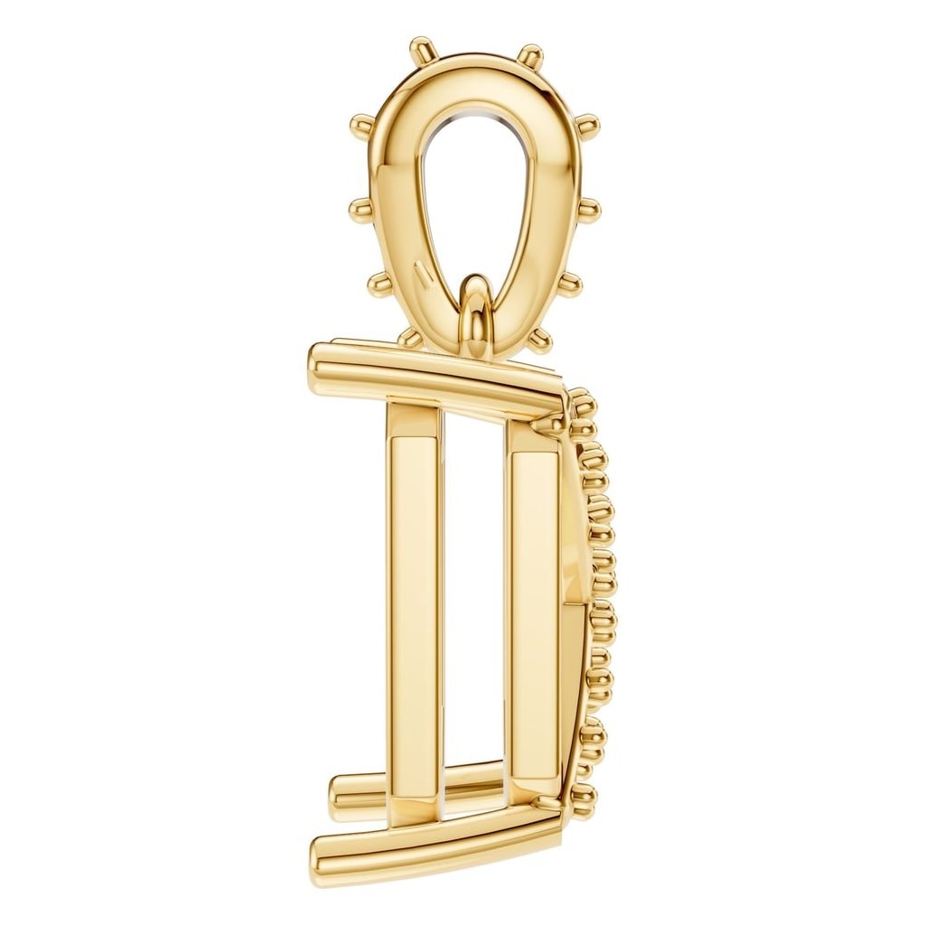 PE-2878 Yellow Gold Pendant UNSET - Side View