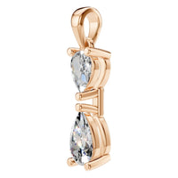PE-3022 Rose Gold Pendant SET - Angle View