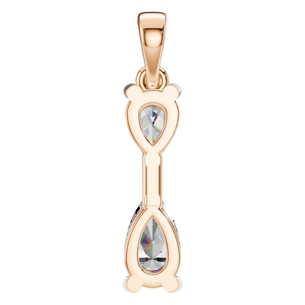 PE-3022 Rose Gold Pendant SET - Back View